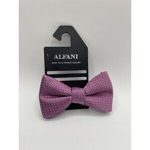 Alfani Men's Basketweave Pre Tied Bow Tie NWD (Missing Solid Pocket Square)